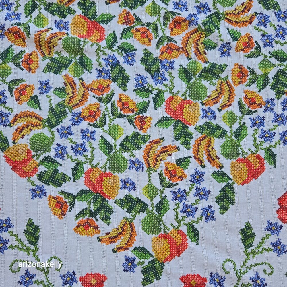NWOT FARM Rio Sarong Needlepoint Print Fruits & Flowers Scarf - Picture 10 of 16